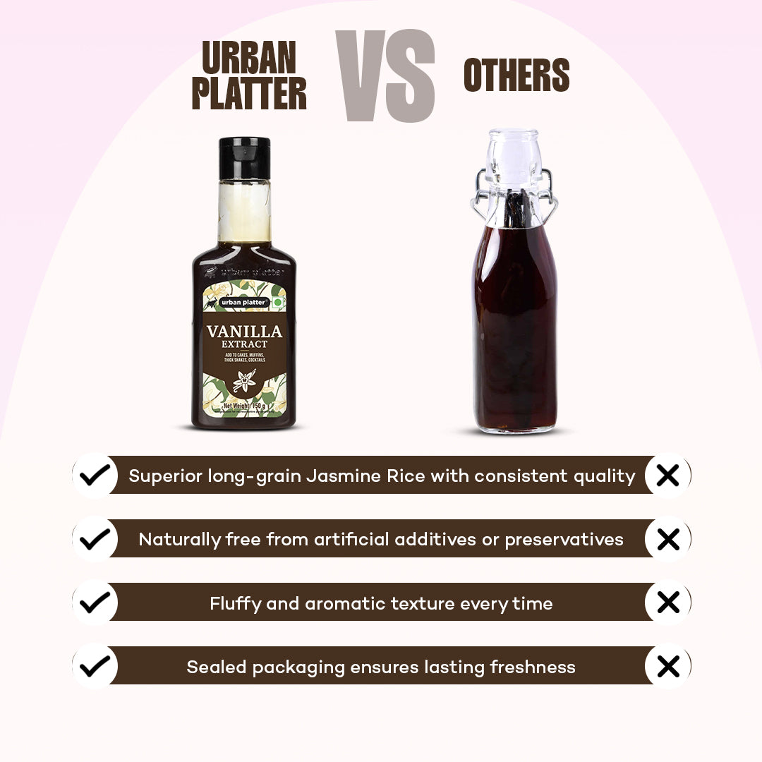 Urban Platter Vanilla Extract, 150g (Ideal for Baking | Madagascar Bourbon Vanilla Extract | Alcohol-Free)