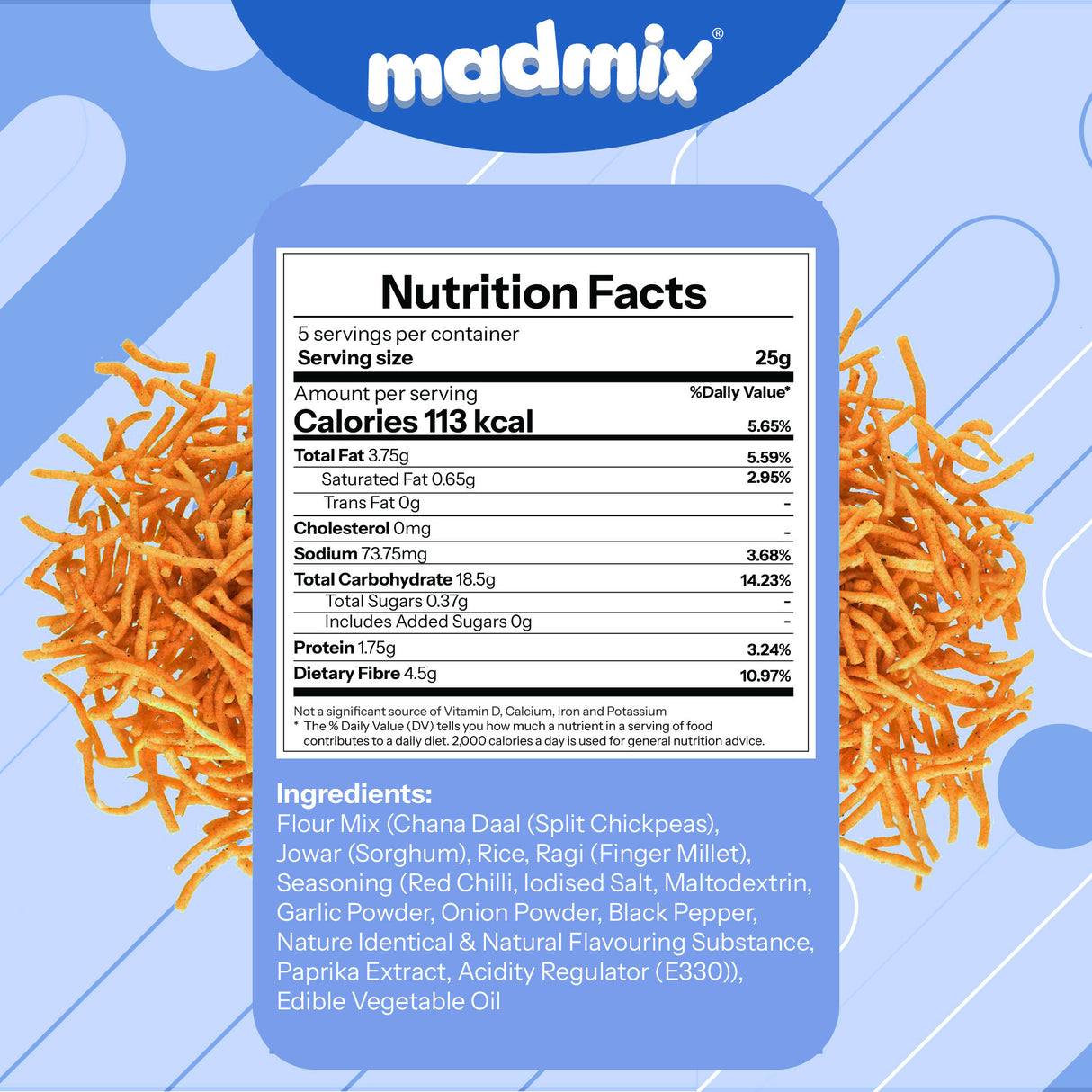 Madmix Jowar Bhujia Masala Masti, 25g