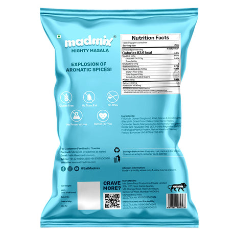 Madmix Jowar Millet Puffs Mighty Masala, 50g