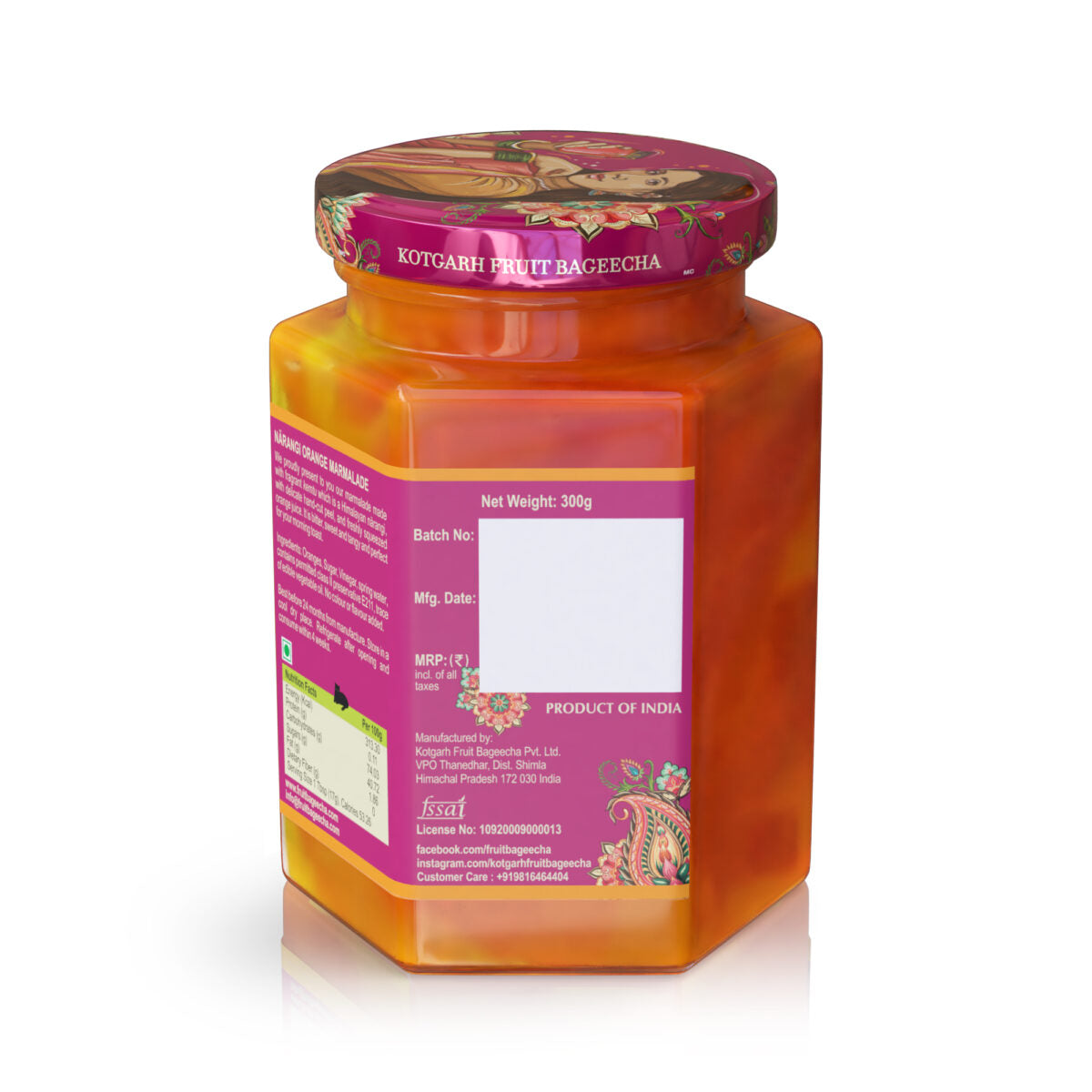 Kotgarh Fruit Bageecha Narangi Orange Marmalade, 300g