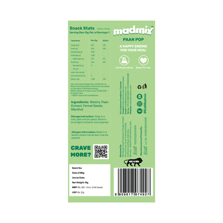 Madmix Paan Flavoured Raisins, 15g