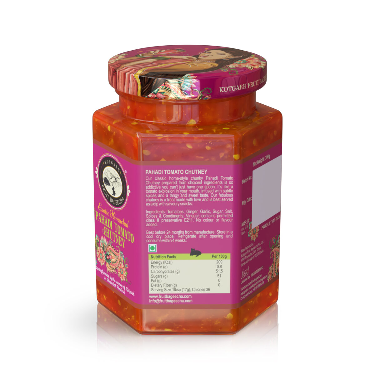 Kotgarh Fruit Bageecha Pahadi Tomato Chutney, 300g