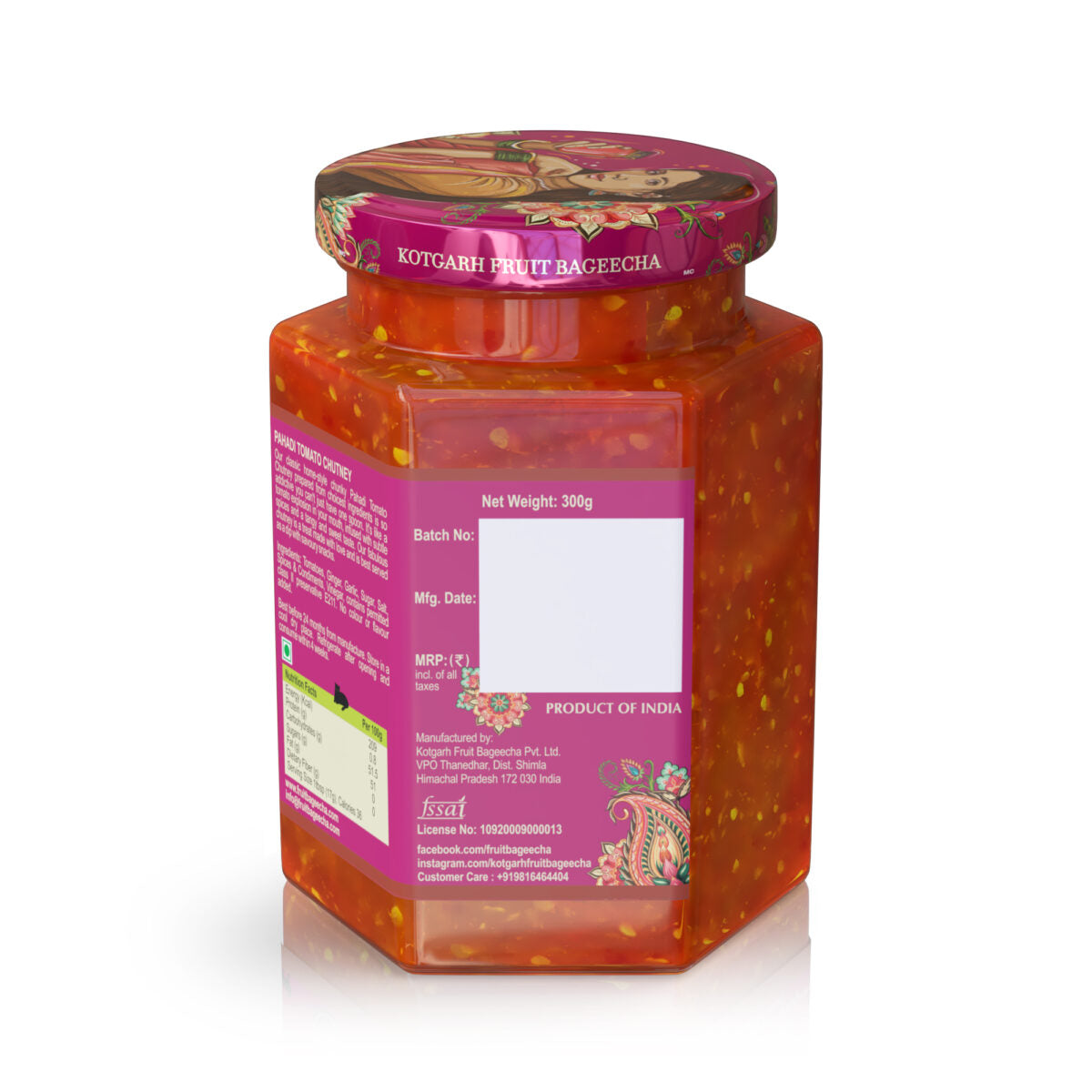 Kotgarh Fruit Bageecha Pahadi Tomato Chutney, 300g