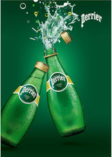 Perrier Carbonated Water (Sparkling Water) 330ml, (Pack of 4)