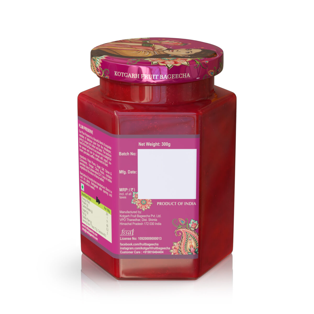 Kotgarh Fruit Bageecha Plum Preserve, 300g