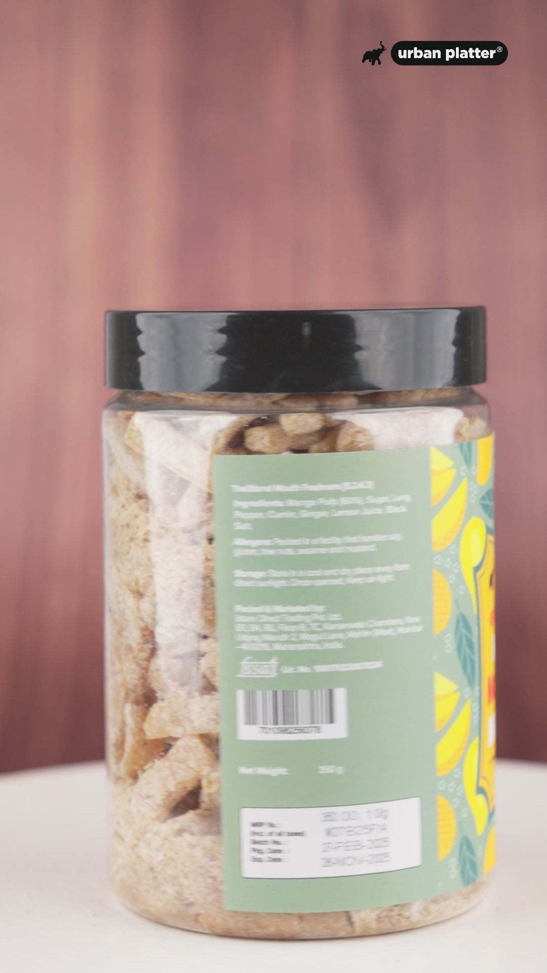 Urban Platter Digestive Masala Mango Slice Mukhwas, 350g / 12.3oz [Mouth Freshener, After-Meal Snack]