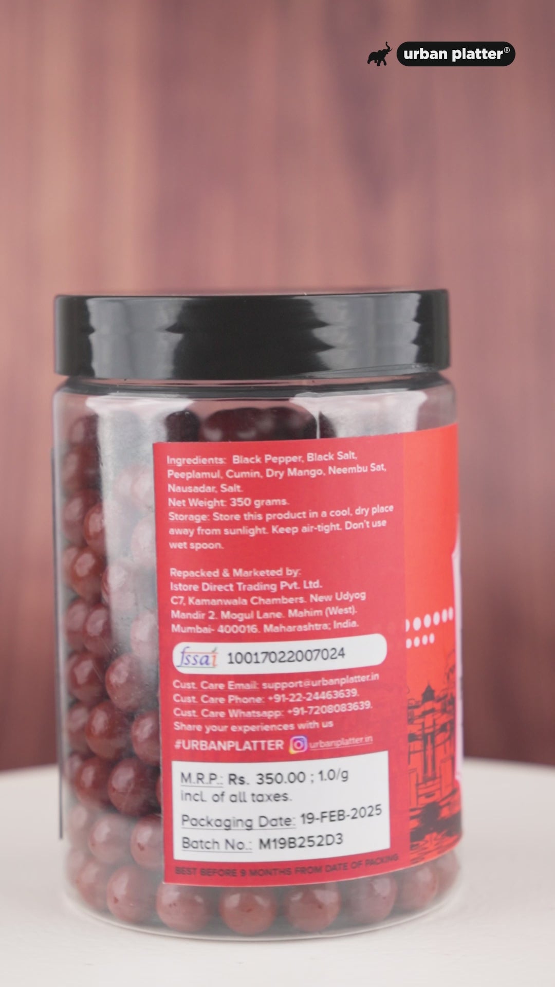 Urban Platter Banarasi Jal Jeera Pachak Goli Mukhwas, 350g / 12.34oz [Mouth Freshener, Digestive, After-Meal Snack]