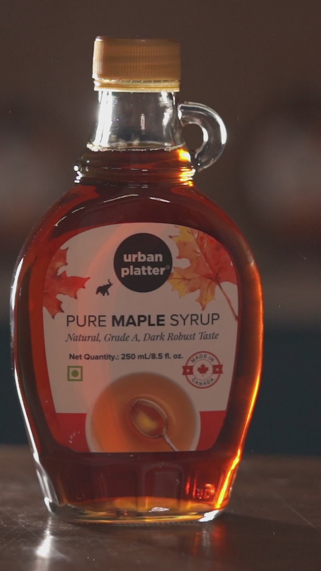 Urban Platter Pure Maple Syrup, 250 ML [Product of Canada, Grade A, Robust Taste]