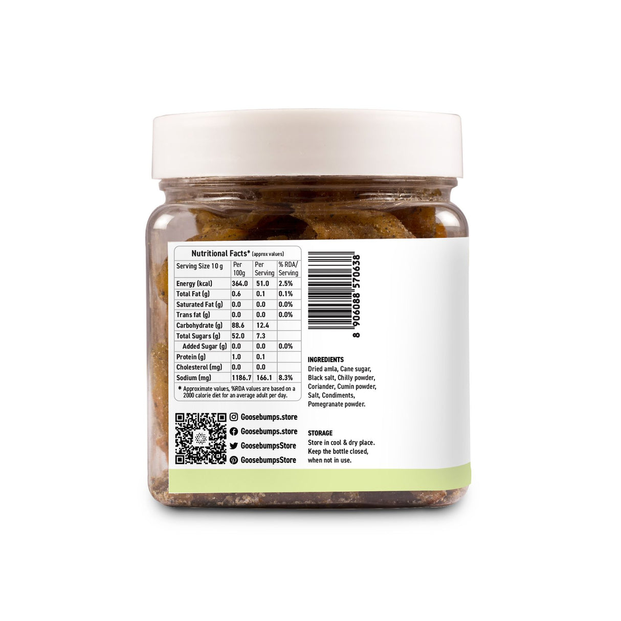 Goosebumps Masala Amla | Dried Gooseberry | Dehydrated Fruit | Chatpata Honey Amla Healthy Snack for Kids and Adults | 150 GMS