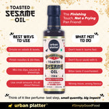 Urban Platter Korean-Style Toasted Sesame Oil, 250ml (Cold-Pressed | Rich Flavour | known as Chamgireum | Perfect finishing oil for all Asian dishes)