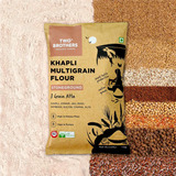 Two Brothers Organic Farms Khapli Multigrain Atta, 1kg (8 Super Grains Flour Mix, Diabetic Friendly, High Fibre & High Protein, Low GI Atta, Khapli, Jowar, Jau, Ragi, Soybean, Kulthi, Chana, Alsi)