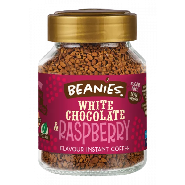 Beanies White Chocolate & Raspberry Flavour Coffee, 50g