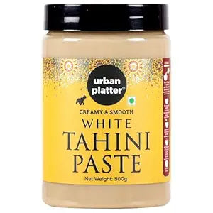 Urban Platter White Tahini Paste, 500g [100% Pure Hulled Ground Sesame, Pate de Sesame, Tahina, Product of UAE, Middle Eastern Condiment for Salad Dressings, Hummus, Baba Ghanoush and more]