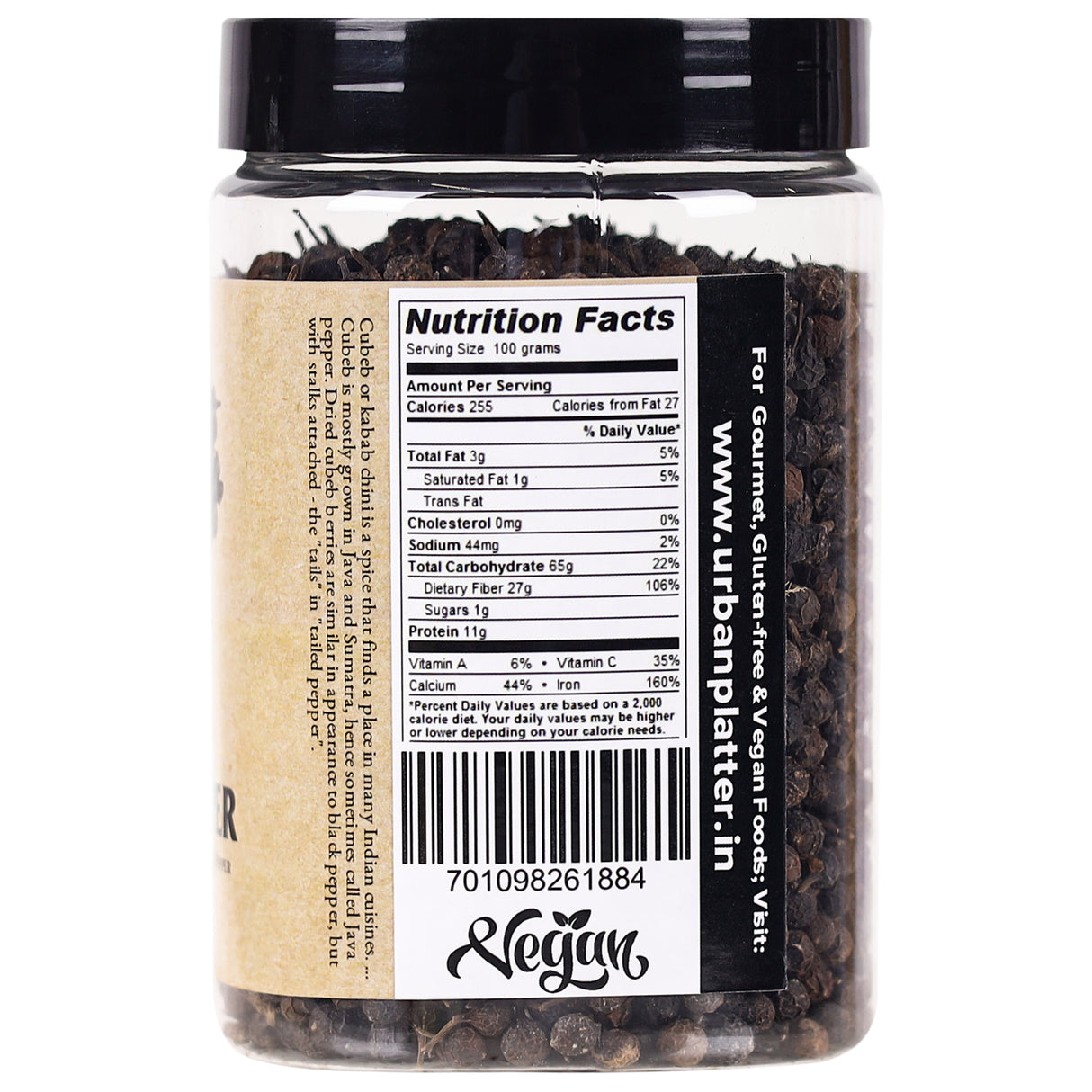 Urban Platter Whole Cubeb Pepper, 150g / 5.3oz [Java Pepper, Kebab Chini, Grown in Indonesia]