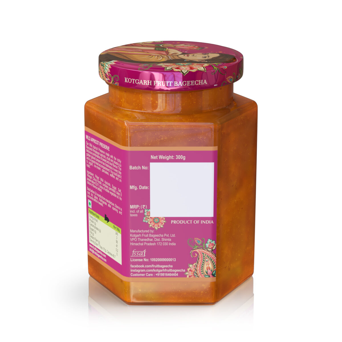 Kotgarh Fruit Bageecha Wild Apricot Preserve, 300g